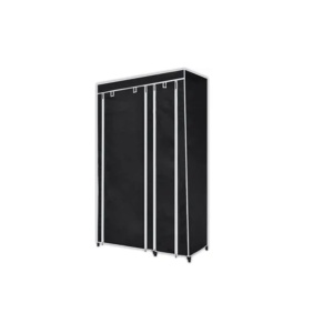 Dulap de haine pliabil, negru, 110 x 45 x 175 cm - Img 3
