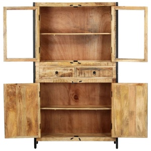 Dulap inalt, 100x40x175 cm, lemn masiv de mango - Img 5