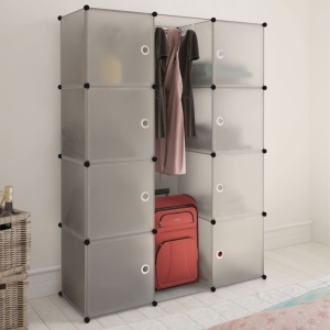 Dulap modular cu 9 compartimente, 37 x 115 x 150 cm, alb