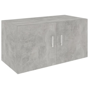 Dulap montat pe perete, gri beton, 80 x 39 x 40 cm, PAL - Img 2