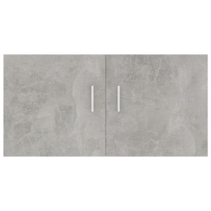 Dulap montat pe perete, gri beton, 80 x 39 x 40 cm, PAL - Img 5
