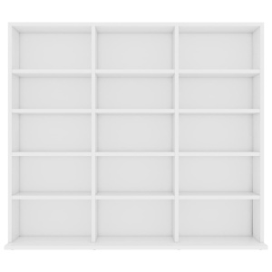 Dulap pentru CD-uri, alb, 102 x 23 x 89,5 cm, PAL - Img 4