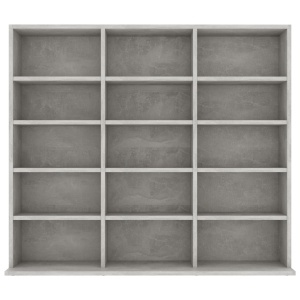 Dulap pentru CD-uri, gri beton, 102 x 23 x 89,5 cm, PAL - Img 4