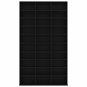 Dulap pentru CD-uri, negru, 102 x 23 x 177,5 cm, PAL - Img 4