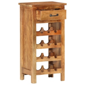 Dulap sticle de vin, 40x30x80 cm, lemn masiv de acacia - Img 4