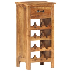 Dulap sticle de vin, 40x30x80 cm, lemn masiv de acacia - Img 12