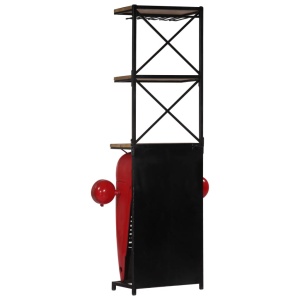 Dulap vinuri design tractor 49x32x183cm lemn masiv de mango - Img 8