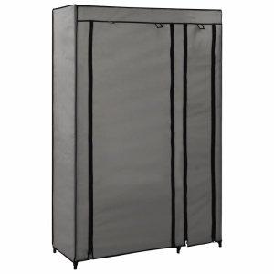 Dulapuri pliabile de haine 2 buc. gri 110x45x175 cm țesătură - Img 2