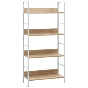 Etajeră cărți cu 4 rafturi, stejar, 60 x 27,6 x 124,5 cm, PAL