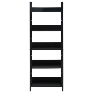 Etajeră cărți cu 5 rafturi, negru, 60 x 27,6 x 158,5 cm, PAL - Img 3