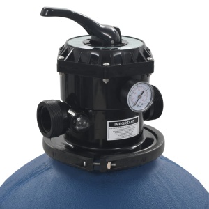 Filtru cu nisip pentru piscină supapă 6 poziții albastru 560 mm - Img 4
