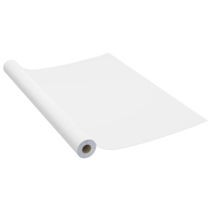 Folie de mobilier autoadezivă, alb, 500 x 90 cm, PVC - Img 2