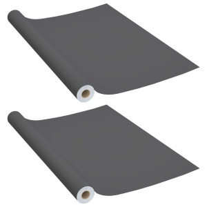 Folii de mobilier autoadezive, 2 buc., gri, 500 x 90 cm, PVC - Img 2