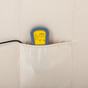 Fotoliu de masaj, crem, material textil - Img 2