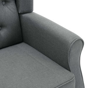 Fotoliu de masaj cu taburet, gri deschis, material textil - Img 6