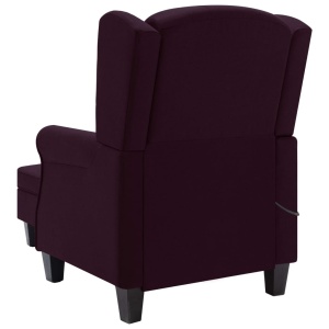 Fotoliu de masaj cu taburet, violet, material textil - Img 5