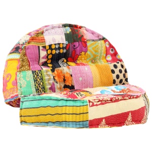Fotoliu puf, 100 x 20 cm, model petice, material textil - Img 9