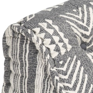 Fotoliu puf modular, gri cu dungi, material textil - Img 9
