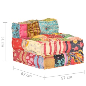 Fotoliu puf modular, model petice, material textil - Img 8