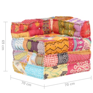 Fotoliu puf modular, model petice, material textil - Img 9