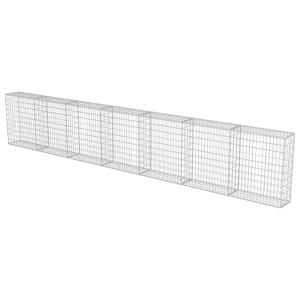 Gabion perete cu capace, 600 x 30 x 100 cm, oțel galvanizat - Img 2