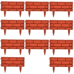 Gard pentru peluză Model cărămidă 11 buc - Img 9