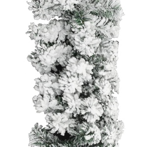 Ghirlandă de Crăciun cu zăpadă, verde, 5 m, PVC - Img 3
