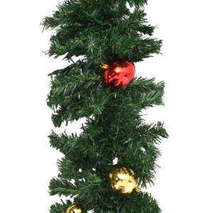 Ghirlandă de Crăciun decorată cu globuri, 10 m - Img 6
