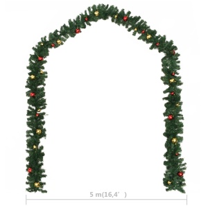 Ghirlandă de Crăciun decorată cu globuri, 5 m - Img 6