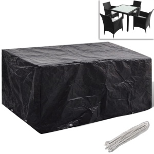 Huse mobilier grădină 2 buc. 180x140 cm set poliratan 8 ocheți - Img 2