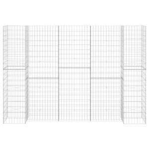 Jardinieră gabion in formă de H, 260 x 40 x 180 cm, sârmă oțel - Img 3