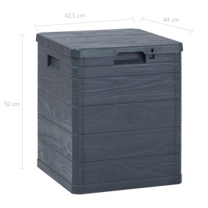 Ladă de depozitare pentru grădină, antracit, 90 L - Img 7