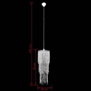 Lampă de tavan cu cristale 26 x 70 cm - Img 10