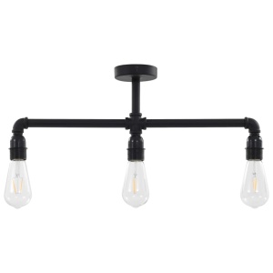 Lampă de tavan, negru, 3 becuri x E27 - Img 3