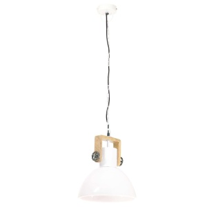 Lampă suspendată industrială, 25 W, alb, 30 cm, E27, rotund - Img 8