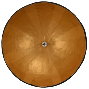 Lampă suspendată, negru și auriu, Ø70 cm, E27 - Img 6
