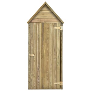 Magazie unelte de grădină cu ușă 77x37x178 cm lemn pin tratat - Img 4