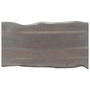 Masă cafea, muchii naturale gri 115x60x40 cm, lemn masiv acacia - Img 8