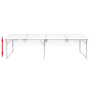 Masă camping din aluminiu reglabilă 240 x 60 cm - Img 6