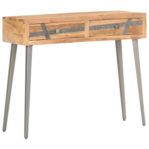 Masă consolă, 90 x 30 x 75 cm, lemn masiv de acacia - Img 12
