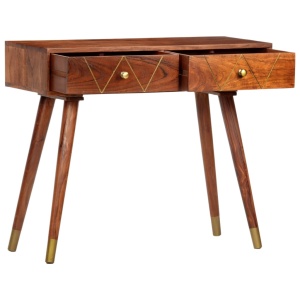 Masă consolă, 90 x 35 x 76 cm, lemn masiv de acacia - Img 4