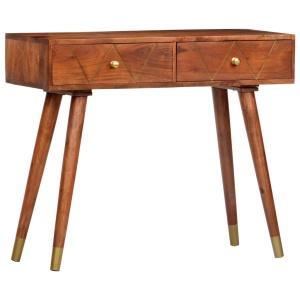 Masă consolă, 90 x 35 x 76 cm, lemn masiv de acacia - Img 10
