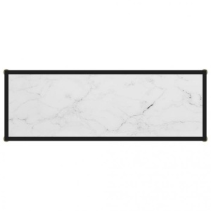 Masă consolă, alb, 100 x 35 x 75 cm, sticlă securizată - Img 4