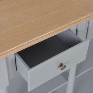 Masă consolă, gri, 120 x 30 x 76 cm, MDF - Img 5