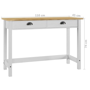 Masă consolă Hill Range cu 2 sertare, 110x45x74cm, lemn de pin - Img 5