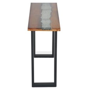 Masă consolă Lemn de tec 100 x 35 x 75 cm - Img 9