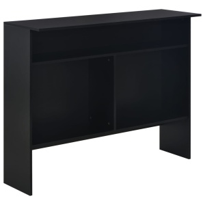 Masă de bar cu 2 blaturi, negru, 130x40x120 cm - Img 11