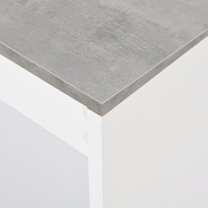 Masă de bar cu raft, alb, 110 x 50 x 103 cm - Img 6