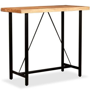 Masă de bar, lemn masiv de acacia, 120 x 60 x 107 cm - Img 6