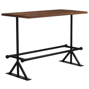 Masă de bar Lemn masiv reciclat Maro inchis 150x70x107 cm - Img 6